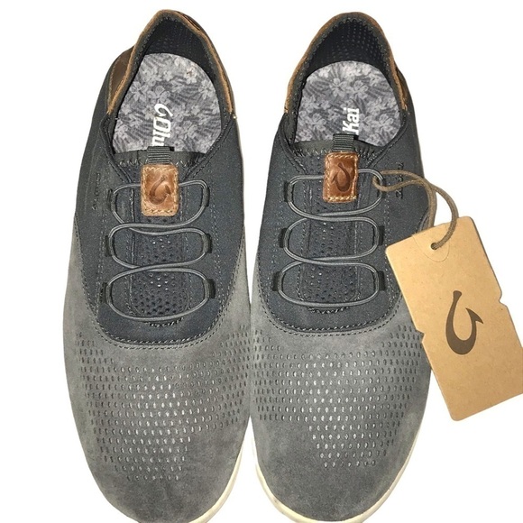 NWT OluKai Li Keu Mens Slip On Drop Heel Casual Sneaker Shoe Slides 8 - Picture 1 of 8